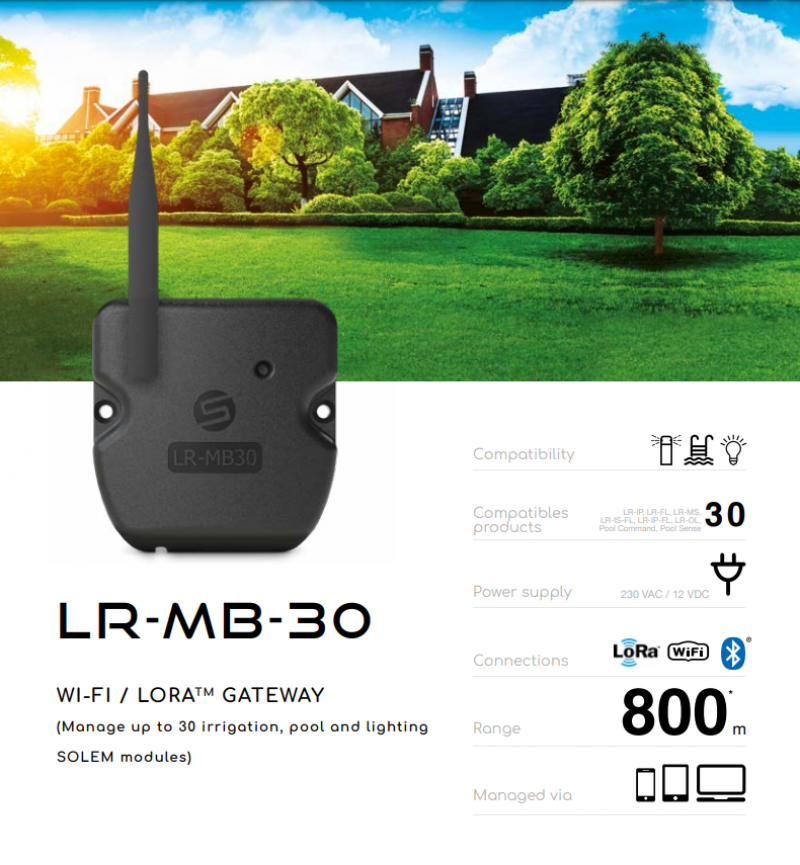 Θύρα Σύνδεσης-Αναμετάδοσης LR-MB10 LoRa-Bluetooth-Wi-Fi SOLEM